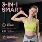 Personal Massager - 4H Max Runtime & Ultra-Quiet - Waterproof - 20 Modes 8 Speeds for Deep Tissue Back Massage, Post-Workout Recovery and Neck Muscle Relaxation（Pink）