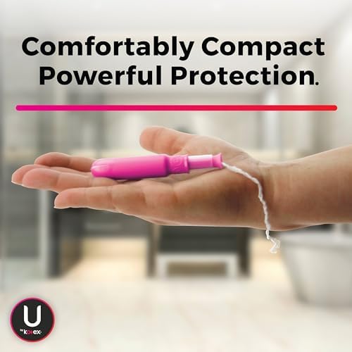 U by Kotex Click Compact Tampons, Super Absorbency, Unscented, 32 Count