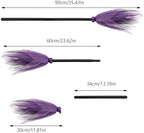 3 Pcs Halloween Witch Broom Plastic Witch Broomstick Broom Cosplay Props for Halloween Costume Haunted House Decoration, Masquerade Show Dress Up Party Supplies (Green, Purple, Orange)
