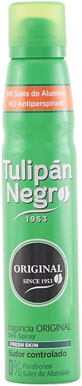 Tulipan Negro Original Scent Deodorant Spray 6.75 oz Long-Lasting Freshness & Odor Protection For Men & Women