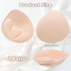2 Pairs Bra Pad Inserts, 4cm Thick Breast Enhancers Insert for Push Up Removable Bra Cups Inserts for Women Dresses Swimsuits Bikini Sports