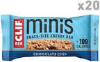 CLIF BAR Minis - Chocolate Chip - Made with Organic Oats - 4g Protein - Non-GMO - Plant Based - Snack-Size Energy Bars - 0.99 oz. (20 Pack)