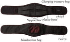 Breathable Lumbar Brace,Far Infrared Lumbar Belt for Men Women Double Motor Vibration Massage Back Support Belt (Size : L)