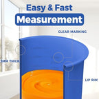 2PCS 5 Gallon Bucket Liner – Reusable Silicone Rubber Mixing Liners with Lid for Flexible, Non-Stick Concrete, Thinset & Grout with Graduated Measurements