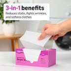 Amazon Basics Dryer Sheets Laundry Fabric Softener, Spring Fresh Scent, Reduces Static, Static Control, 160 Count