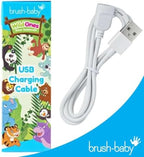 brush-baby USB Magnetic Charging Cable for WildOnes Kids Electric Toothbrush – Compatible with All WildOnes Animal Sonic Brushes, 1m White Cable