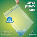 HIBAG 15 Gallon Large Storage Bags, 24” x 24” Resealable Clear Bags with Handle, Extra Large XL Heavy Duty for Clothes Pillow Travel Moving, Pack of 5