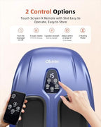 Foot Massager with Heat, Shiatsu Deep Kneading Foot Massager, Plantar Fasciitis Massager, and Heat for Plantar Fasciitis, Neuropathy, Suitable for Women Men, Fits Up to 13 (Blue,Corded)