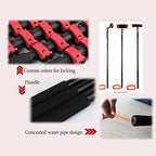 Adjustable Window Cleaning Brush, Water Fed Glass Washing Kit with Extension Pole Portable for Solar Photovoltaic Panel, Car Trucks,5.4/18ft