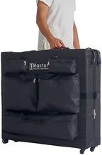 Master Massage Universal Size Wheeled Massage Table Carry Case with Wheels, Oversized Carrying Bag for Foldable Massage Bed with Castors-Fits 27” to 32” Width Folding Massage Table- Black