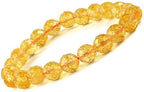 Aleafa Armlet Presents Natural AAA Citrine Bracelet Crystal Stone 8 Mm Diamond Cut Bead Bracelet for Reiki and Crystal Stones (Color : Yellow) #Aport-4553