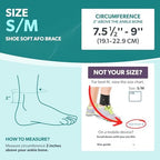 BraceAbility AFO Foot Drop Brace - Adjustable Soft Ankle Foot Orthosis Drop Foot Brace for Men and Women, Walking with Shoes, Toe Lifter Support, Dorsiflexion Assist Brace Fits Left or Right (S/M)