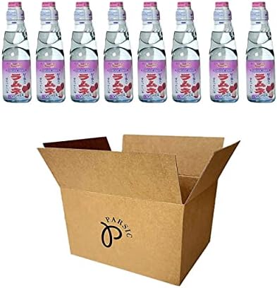 RAMUNE Japanese Soft Drink multi-pack, 8 Bottles, 6.76 Fluid Ounce (Lychee)