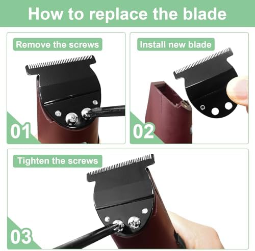 T-Blade Replacement,Trimmer Blade Compatible with oster Finisher Trimmer Model 59 and T-Finisher Trimmer Blades,Wide (Black)