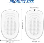4Pcs Silicone Gel Heel Cups, Reusable Gel Shoe Inserts with Non-Slip Grip Breathable Heel Protectors Silicones Heels Pads Heels Lifts Shock Absorption for Women Men(Clear)