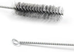 Utoolmart Wire Tube Brushes, Stainless Steel Bottle Bristle Cleaning Spiral Power Pipe Brush, 1.0-inch Diameter 12-inch Long-Handle Cleaner for Auto Parts, Bottles, Tubes, Keyboards,Glass 5pcs