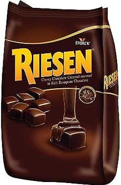 Riesen Dark Chocolate Covered Caramel Candies - Individually Wrapped Soft & Chewy Candy Pieces, 45% Cacao, European Dark Chocolate - 30 oz Bulk Bag (Pack of 1)