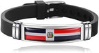 Wedarego Dominica Flag Braided Bracelet Silicone Chain Wristband Souvenir,Fashion Handmade Bracelet For Man & Woman Special Day's Gift