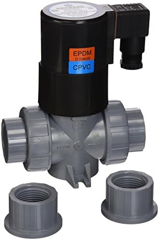 Hayward SV20100STE 1-Inch CPVC NPD Design True Union Solenoid Valves with EPDM Seal and Socket/Threaded End Connection