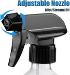 Plastic Spray Bottles for plant - 10oz/300ml - Mist Stream - No Clog No Leak, Easy to Grip with Adjustable Nozzle for Hair, Cooking, Cleaning - BPA Free