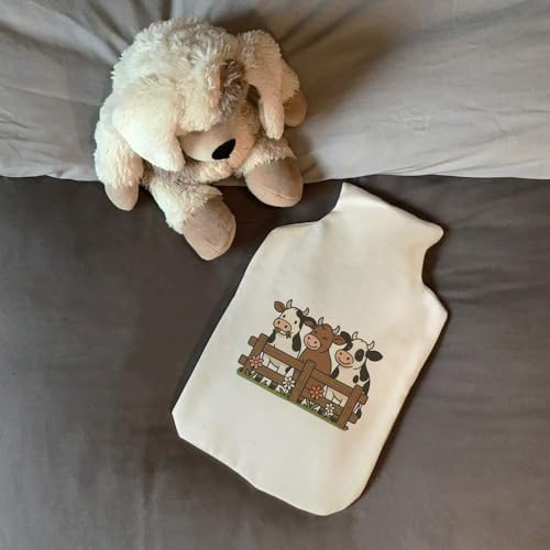 Azeeda 'Cows at Fence' Hot Water Bottle Cover (HW00050312)