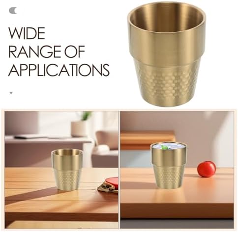 NUOBESTY Stainless Steel Water Tumbler 300ml Unbreakable Embossed Diamond Pattern Reusable Metal Camping Cup for Juice Beer Coffee and Iced Beverages