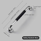 Safety Handrails, 2 Pack Bathroom Safety Grab Bar Stainless Steel Shower Armrest Wall Mounted Hand Railing for Bathtub Seniors Pregnant Disabled (Size : 40cm)