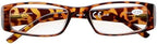 Eyekepper 5-Pack Spring Hinges Rectangular Reading Glasses Sunshine Readers +2.75