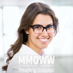 MMOWW Oversized Square Reading Glasses Fashion Cute Blue Light Blocking Computer Readers for Women 3 Pack