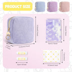 Period Bag for Teen Girls, Corduroy Sanitary Napkin Storage Bag, Menstrual Pad Pouches Tampon Holder for Purse