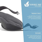 Lewis N. Clark Men's Travel Comfort Eye Mask with Adjustable Straps, Black, Single (505-Black)