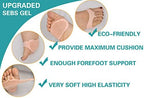 8 PC Ball of Foot Cushion, Soft Gel Metatarsal Pads with Forefoot Cushioning & Metatarsalgia Support, Bunion, Mortons Neuroma, Callus, Honeycomb Breathable Non-Slip Ultra-Thin Fit for High Heels, Washable White & Skin Tone for Women, Men