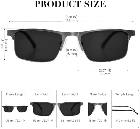 FONHCOO Reading Glasses for Women Men, Blue Light Blocking Reading Glasses Metal Half Frame Computer Readers