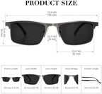 FONHCOO Reading Glasses for Women Men, Blue Light Blocking Reading Glasses Metal Half Frame Computer Readers Anti UV/Glare