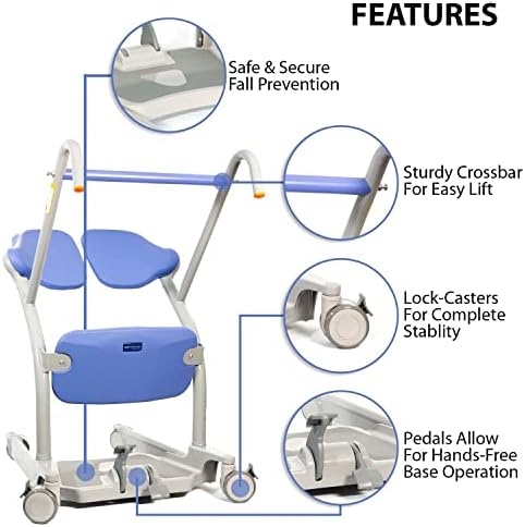 ArjoHuntleigh Sara Stedy Sit to Stand Manual Patient Lift Aid | Fully Assembled Elderly Assistance Products | Holds up to 400 Pounds | Intended for Users 4'11" - 6'6"