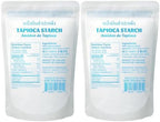 Soeos Tapioca Flour Starch, 14 Ounce (Pack of 2), All Natural Tapioca Starch for Baking, Cooking & Boba Pearls, Thickens and Enhances Texture, Vegan, Gluten Free