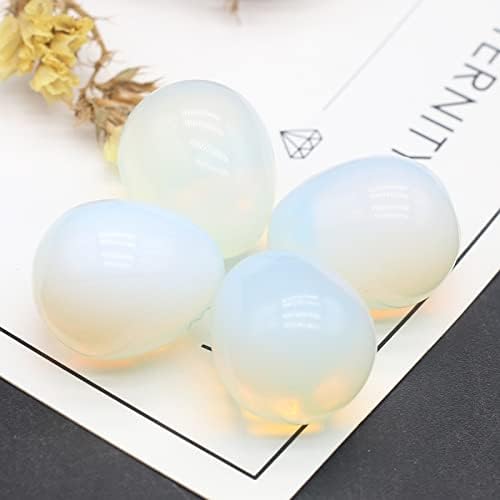 Egg Shaped Stone Natural Stone Hand Polished Craft Gifts Room Ornament Crystals Rose Quartz Agate Home Decor,Opal,17X22mm