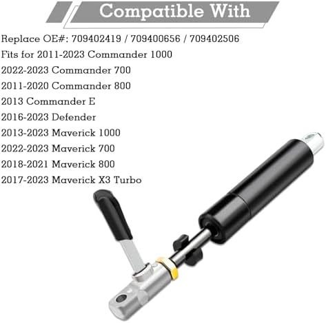 709402419 Steering Column Adjustment Cylinder Shock, Compatible with Can-Am Commander 700 800 1000 Maverick 1000R X3 Turbo Trail 700 1000 Defender HD7 HD9 HD10, Replace 709400656 709402506