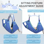 EZ Assistive Patient Lift Sling, Fully Body Lifting Sling with Twisted Fabric,500 lbs (Blue, Medium-Blue)