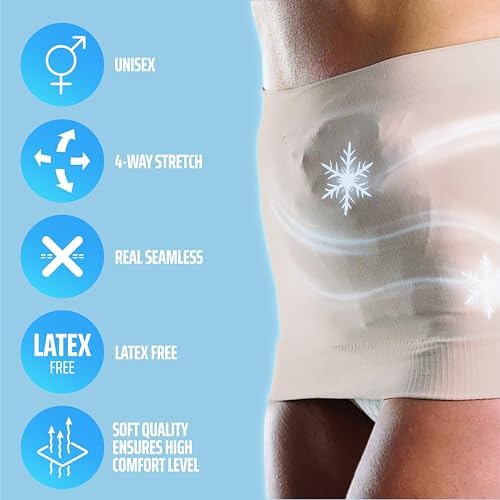 StomaSafe Cool Ostomy Support Belt (S/M) | Light Compression Garment with Breathable Breeze Yarn | Discreet Fixation for 1- & 2-Piece Systems | Seamless, Latex-Free, Unisex Design