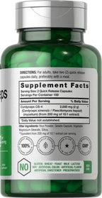 Horbäach Cordyceps Mushroom Capsules | 200 Count | CS-4 Strain Cordyceps Sinesis | Non-GMO Herbal Supplement