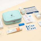 Small Empty First Aid Bag, Compact Travel Medicine Pouch Double Zippers Cute Pill Pocket for Travel Home,Green