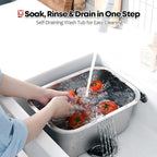 WAGENSTEIGER Portable Stainless Steel Washing-Up Bowl 10L (2.64 Gal), Large Multipurpose Dishpan for Kitchen Sink, Camping & Outdoor Dish Tub (Washing-Up Bowl)
