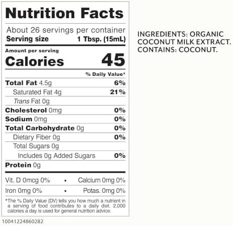 Roland Foods Organic Unsweetened Coconut Cream, Specialty Imported Food, 13.52 Ounce Can, Pack of 1