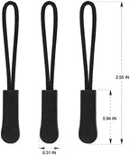 Upgraded Zipper Pulls, 10PCS Black - Premium Replacement for Luggage, Backpacks, Jackets, Purses, Handbags