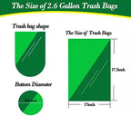 2.6 Gallon 120 pcs Small Black Trash Bags, Strong 2.5 Gallon 2.6 Gallon Garbage Bags, Bathroom Trash Can Bin Liners,Mini Bags Waste Basket Liner,Fit 6-10 Liter, 2.6 Gal-Black-120