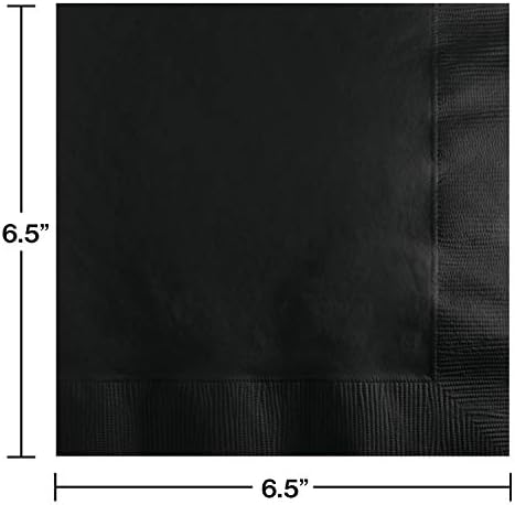 Creative Converting Party Tableware 2-Ply Luncheon Napkin, Party Supplies, One Size, Black Velvet, 50