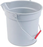 Rubbermaid Commercial 2963-GRAY 10Qt Round Brute Bucket Gray