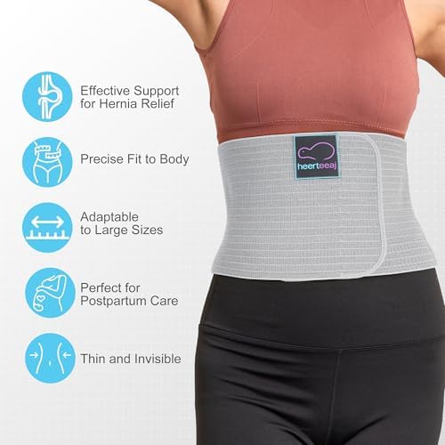 Umbilical Hernia Belt - For Men and Women – Abdominal Hernia Binder for Belly Button Navel Hernia Support, Helps Relieve Pain - for Incisional, Epigastric, Ventral, & Inguinal Hernia