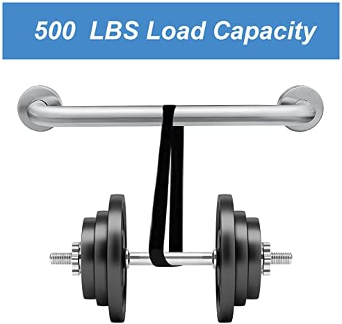 Handicap Grab Bars, 2 Pack 18 Inch Shower Grab Bar for Seniors, 304 Stainless Steel ADA Grab Bars for Bathtubs and Showers, Toilet, Safety Shower Handles for Elderly, Disabled, Injury (Brushed Nickel)